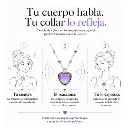 Collar de Corazón que Cambia de Color